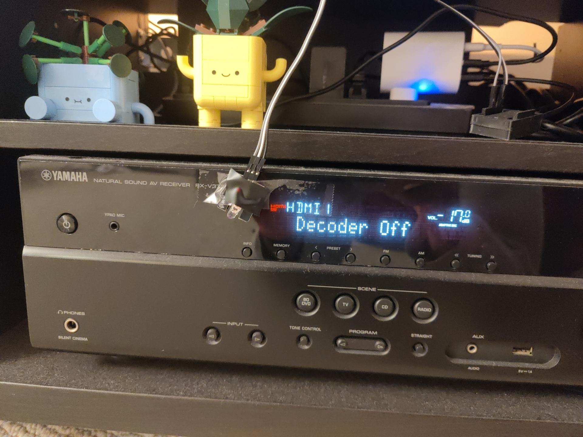 ESPhome transmitter connected to receiver